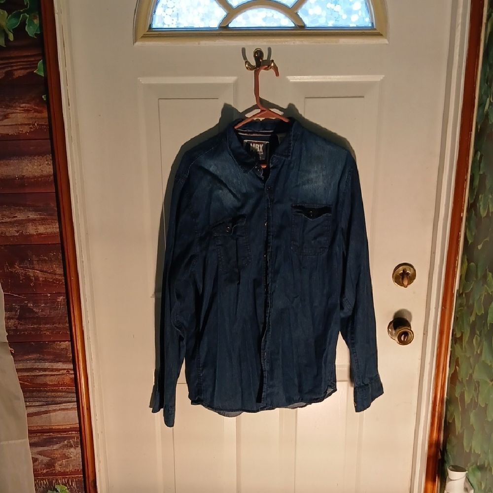 Men's Dark Blue Denim Shirt RL59